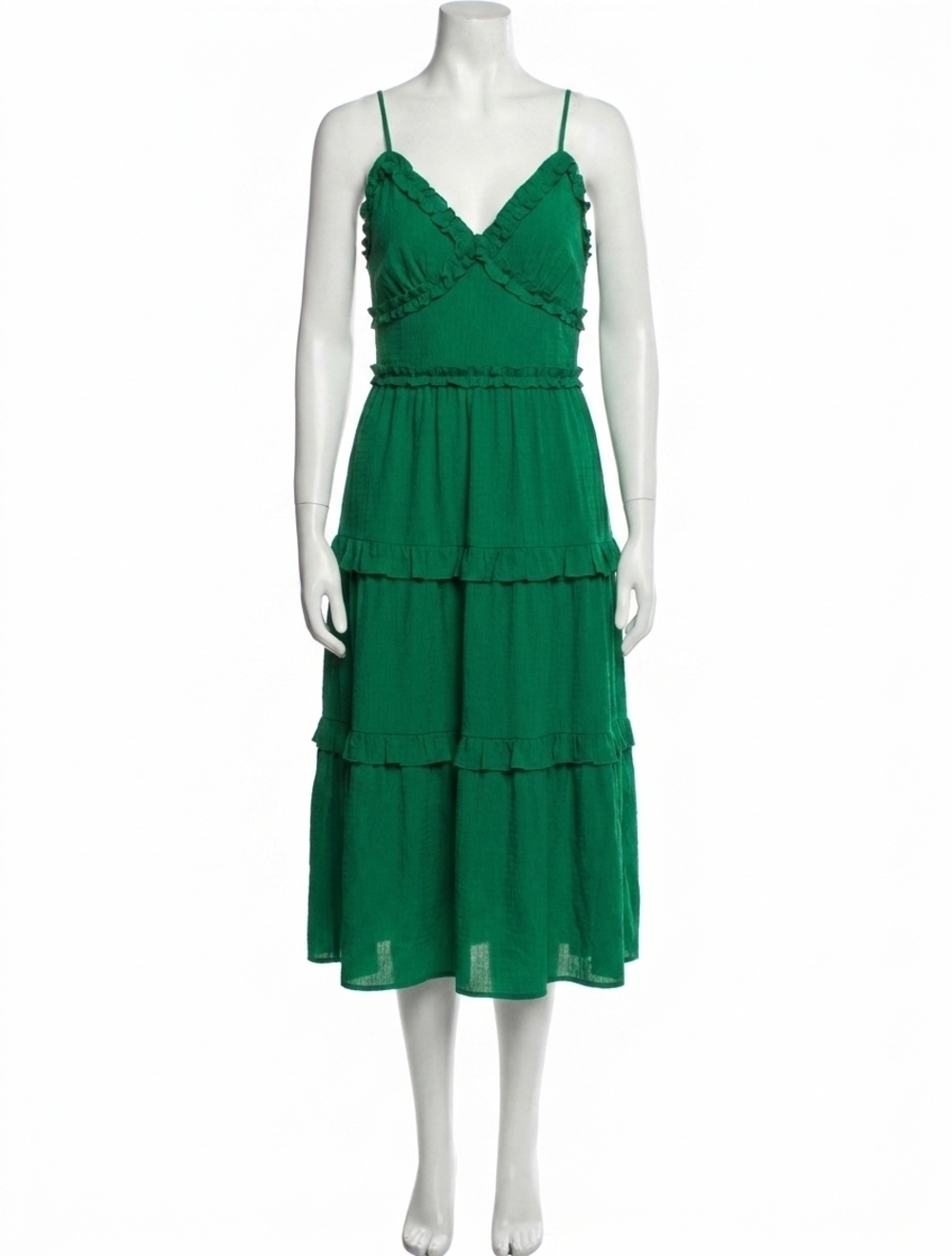 NEW PINCH piper tiered midi dress in light emerald